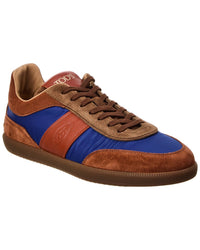 Tod’S Leather & Suede Sneaker 6.5 Brown Multi