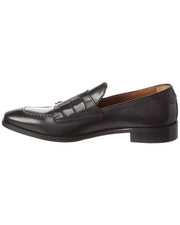Ted Baker Seyie Double Monk Croc-Embossed Leather Loafer