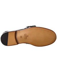 Gucci Gucci Gg Buckle Gg Supreme Canvas & Leather Loafer