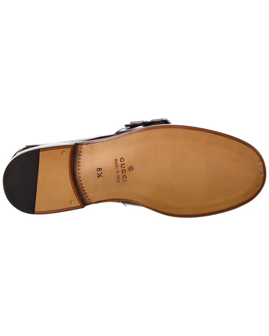 Gucci Gucci Gg Buckle Gg Supreme Canvas & Leather Loafer