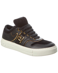 Ferragamo Beck Suede & Leather Sneaker Black 6.5