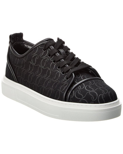 Christian Louboutin Adolon Junior Jacquard Canvas & Leather Sneaker