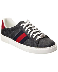 Gucci Ace Web Gg Supreme Canvas & Leather Sneaker