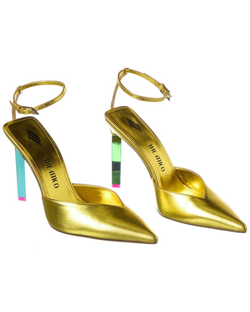 The Attico Perine Leather Pump (Authentic Pre-Owned) Gold 37.5
