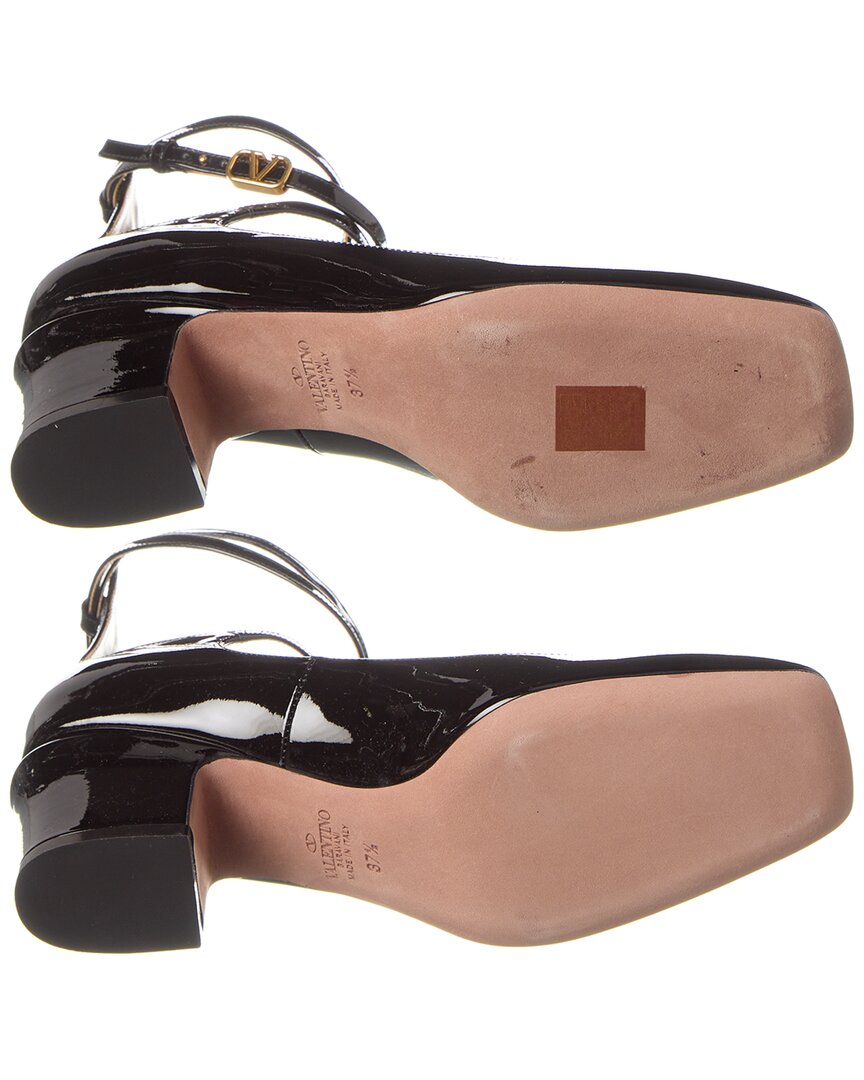 Pre-Owned Valentino Vlogo Tan-Go 60 Patent Pump (Authentic Pre-Loved)