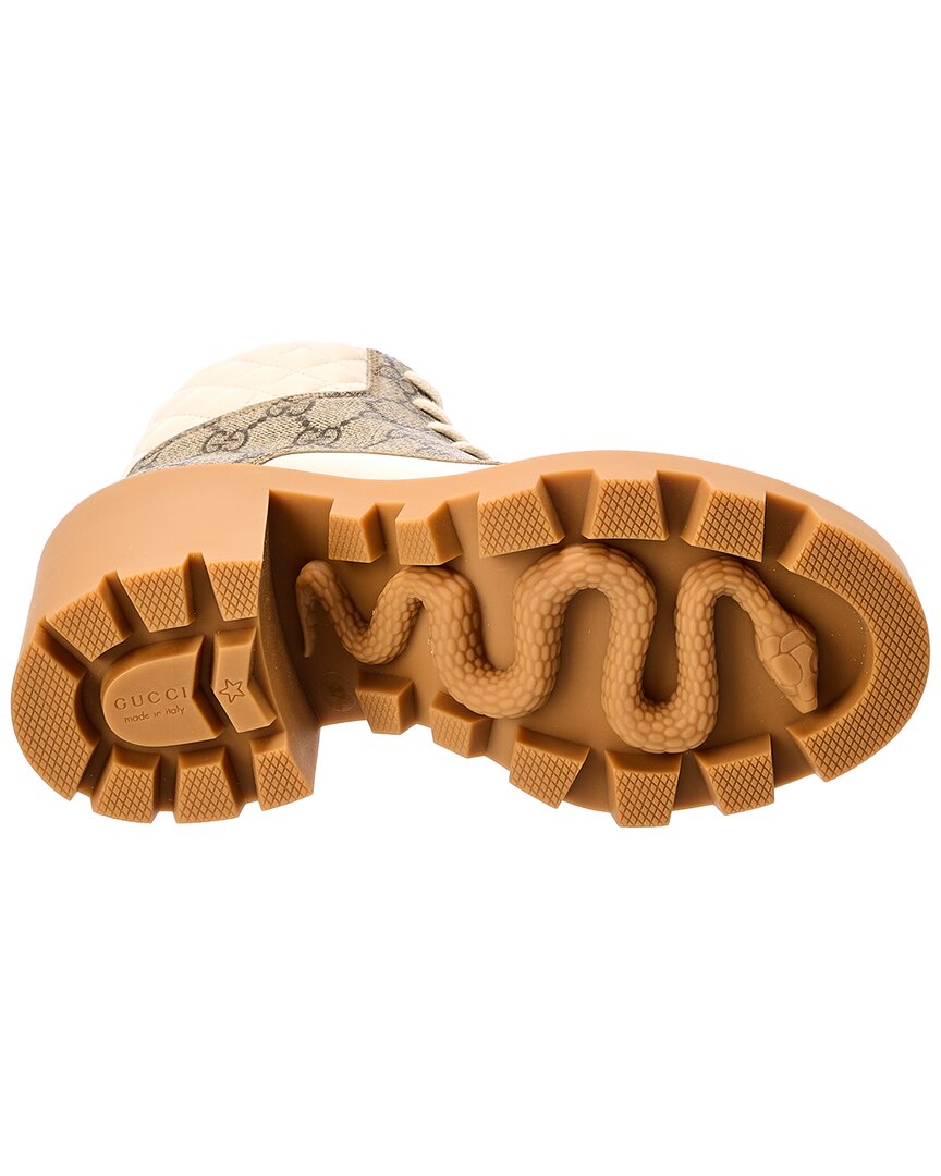 Gucci Gg Supreme Canvas & Leather Bootie