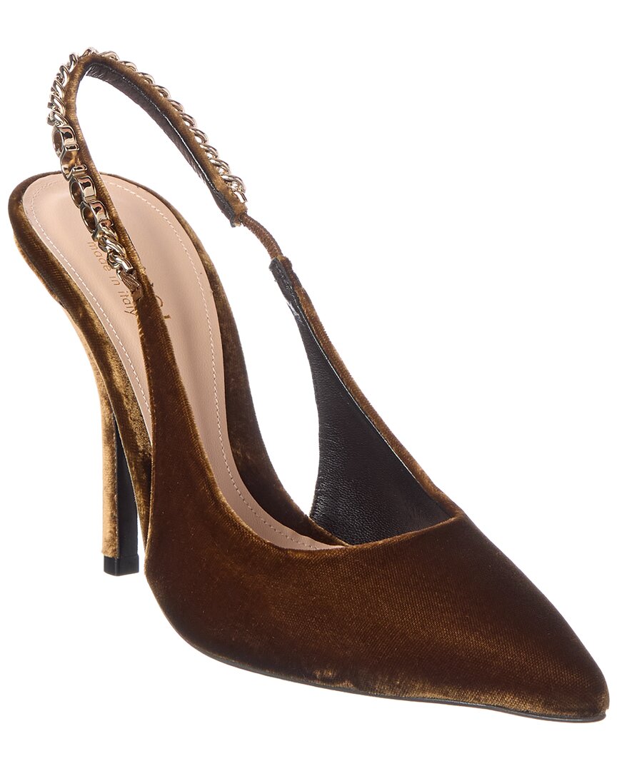 Gucci Gucci Signoria 100 Velvet Slingback Pump