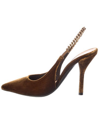 Gucci Gucci Signoria 100 Velvet Slingback Pump