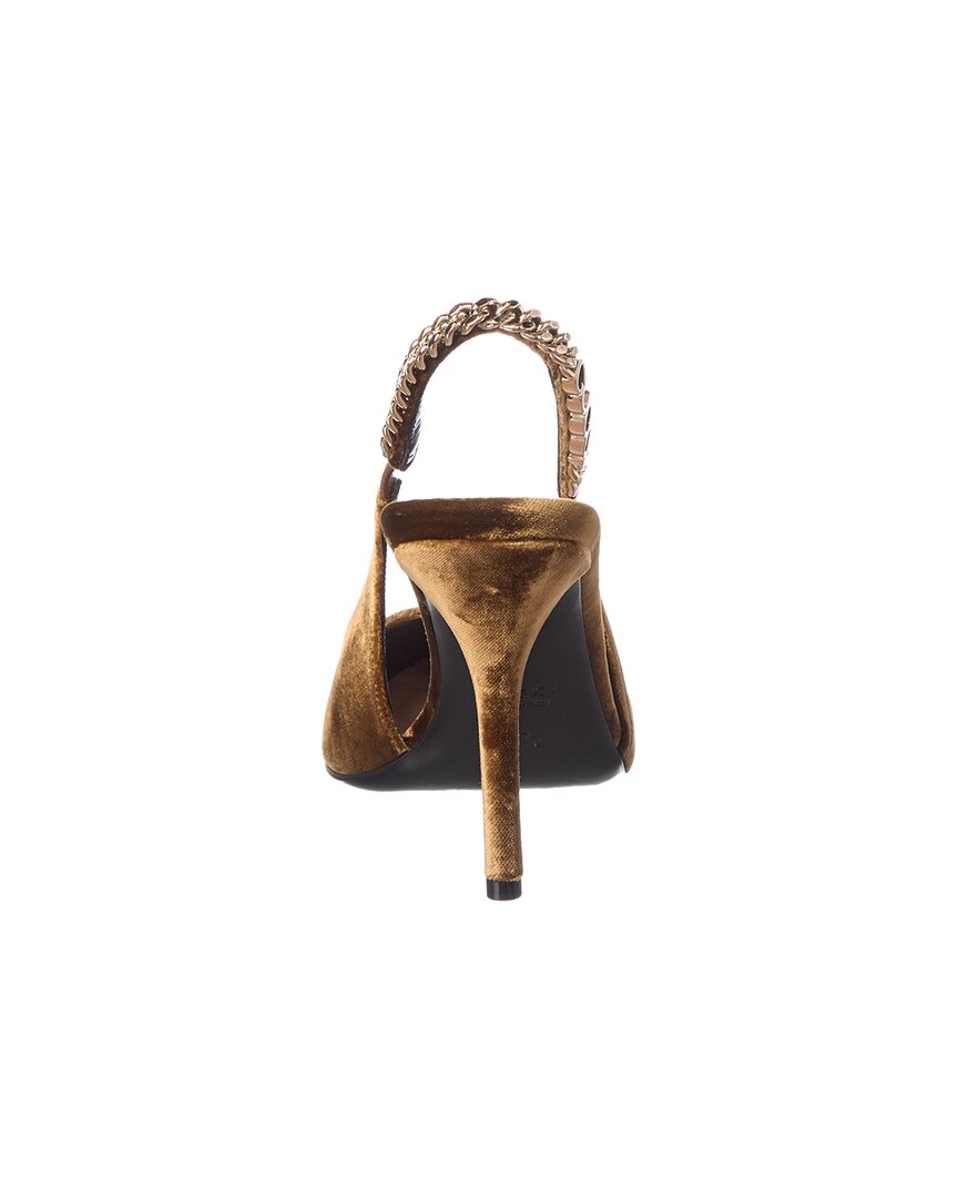 Gucci Gucci Signoria 100 Velvet Slingback Pump