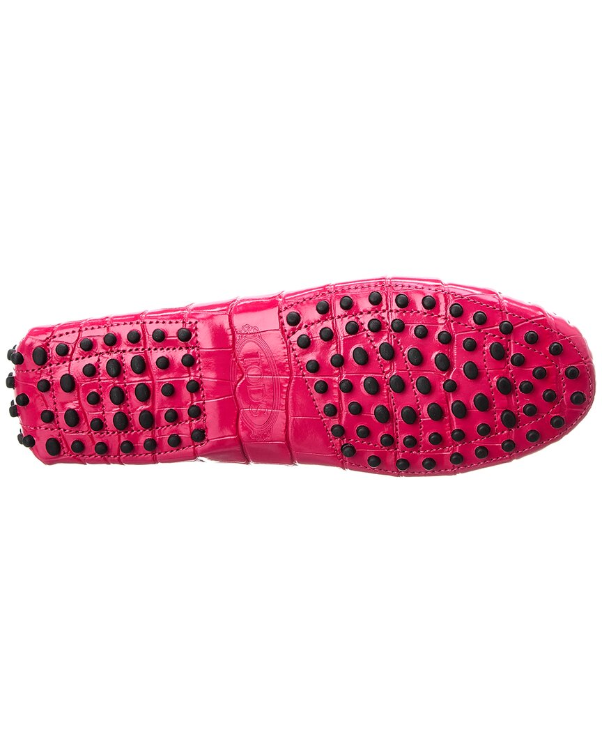 Tod’S Gommino Croc-Embossed Leather Loafer