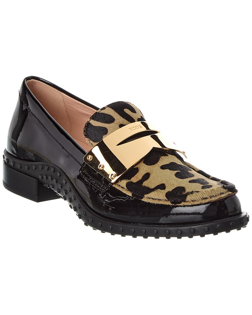 TOD's Tod’S Gomma Haircalf & Patent Loafer