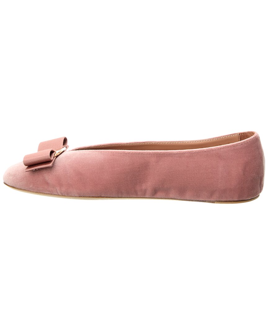 Ferragamo Vara Bow Velvet Flat