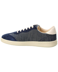 Ferragamo Achille Denim & Suede Sneaker