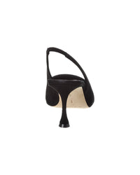 Manolo Blahnik Zaborus 70 Leather & Suede Slingback Pump