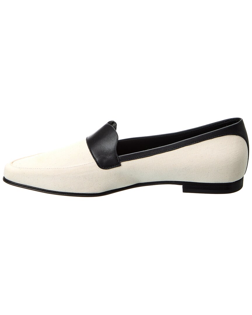 Khaite The Pippen Canvas & Leather Loafer