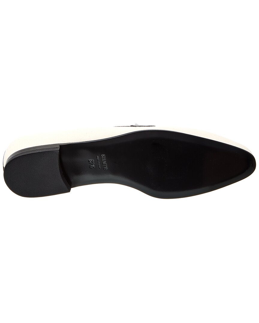 Khaite The Pippen Canvas & Leather Loafer