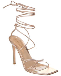 Gianvito Rossi Sylvie 105 Leather Sandal 5.5 Gold