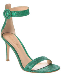 Gianvito Rossi Portofino 85 Glitter Sandal Green