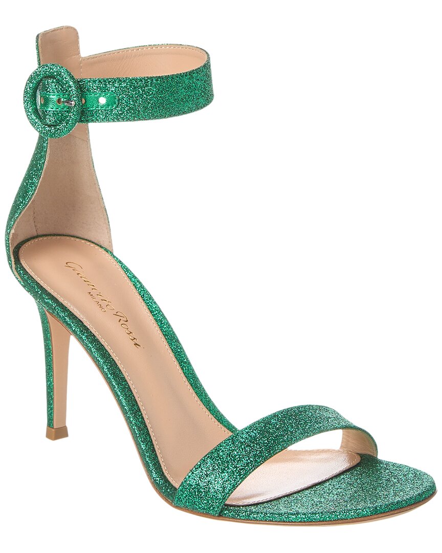 Gianvito Rossi Portofino 85 Glitter Sandal Green