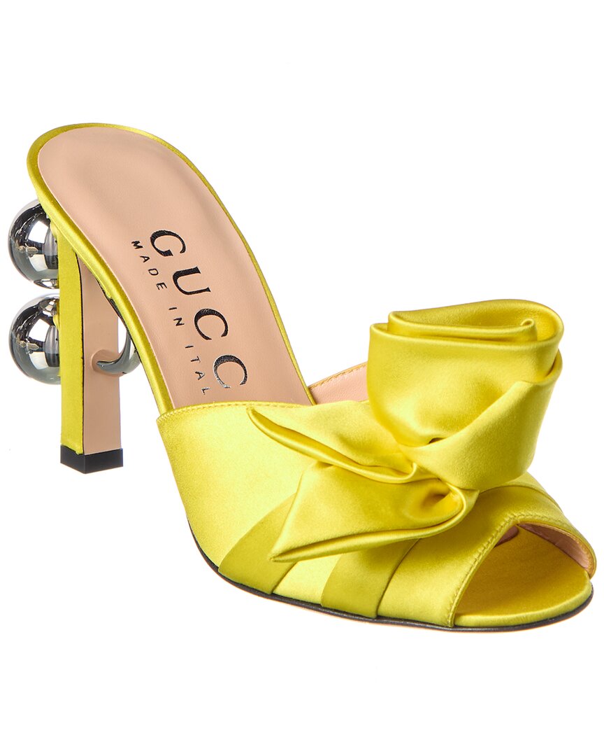 Gucci Satin Sandal Yellow 36