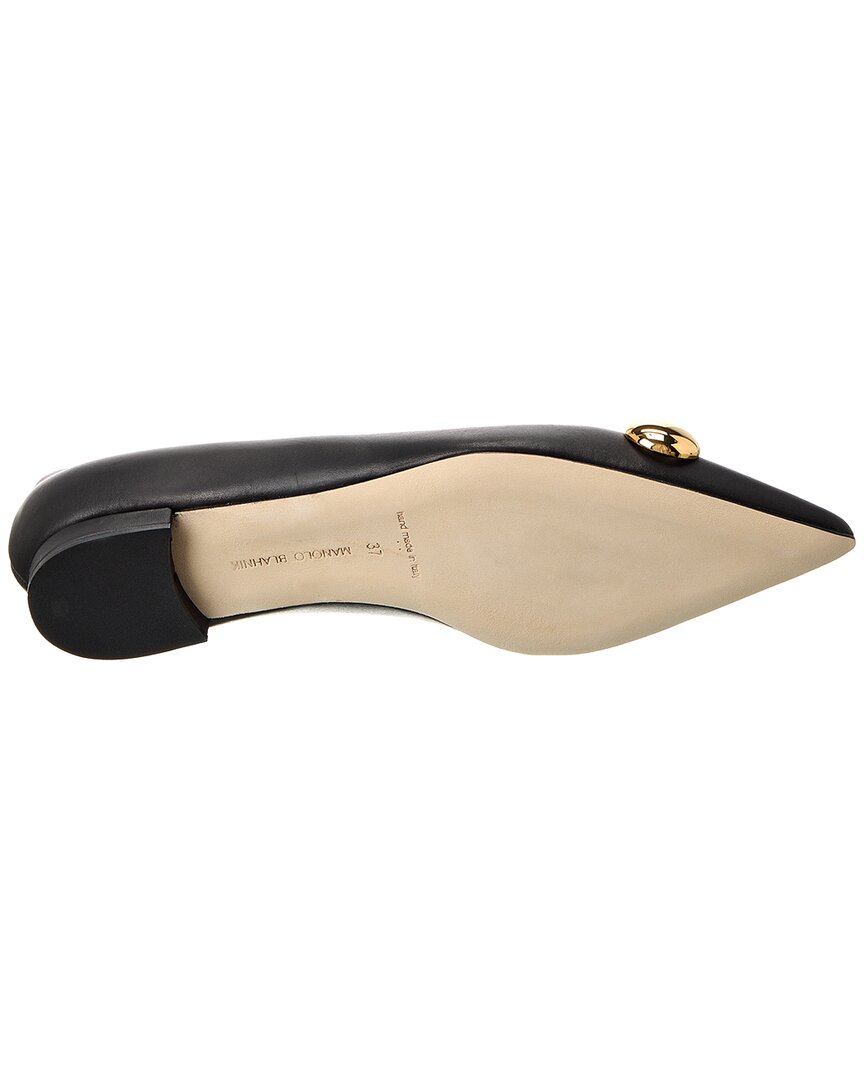 Manolo Blahnik Chappa Leather Flat