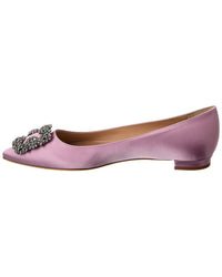 Manolo Blahnik Hangisi Satin Flat