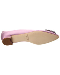 Manolo Blahnik Hangisi Satin Flat