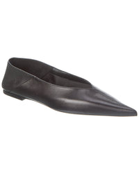 Saint Laurent Carolyn Leather Flat1