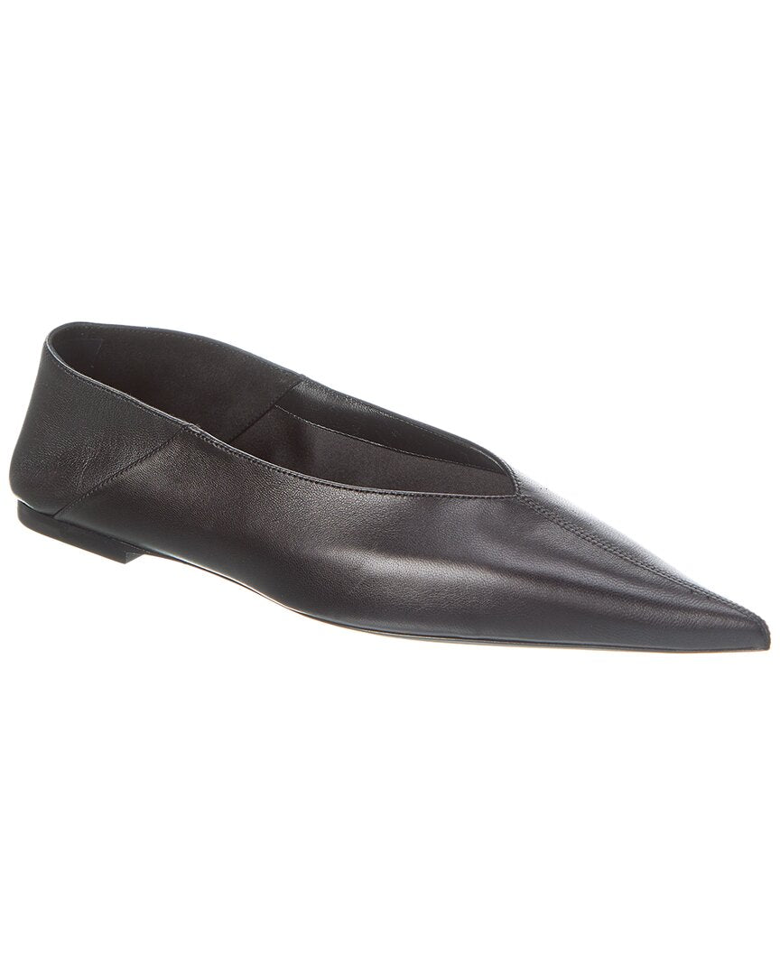 Saint Laurent Carolyn Leather Flat1
