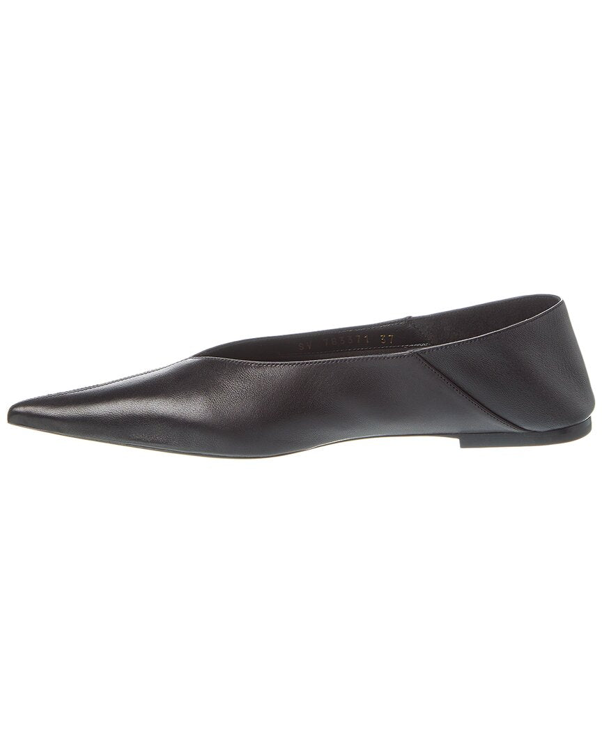 Saint Laurent Carolyn Leather Flat2