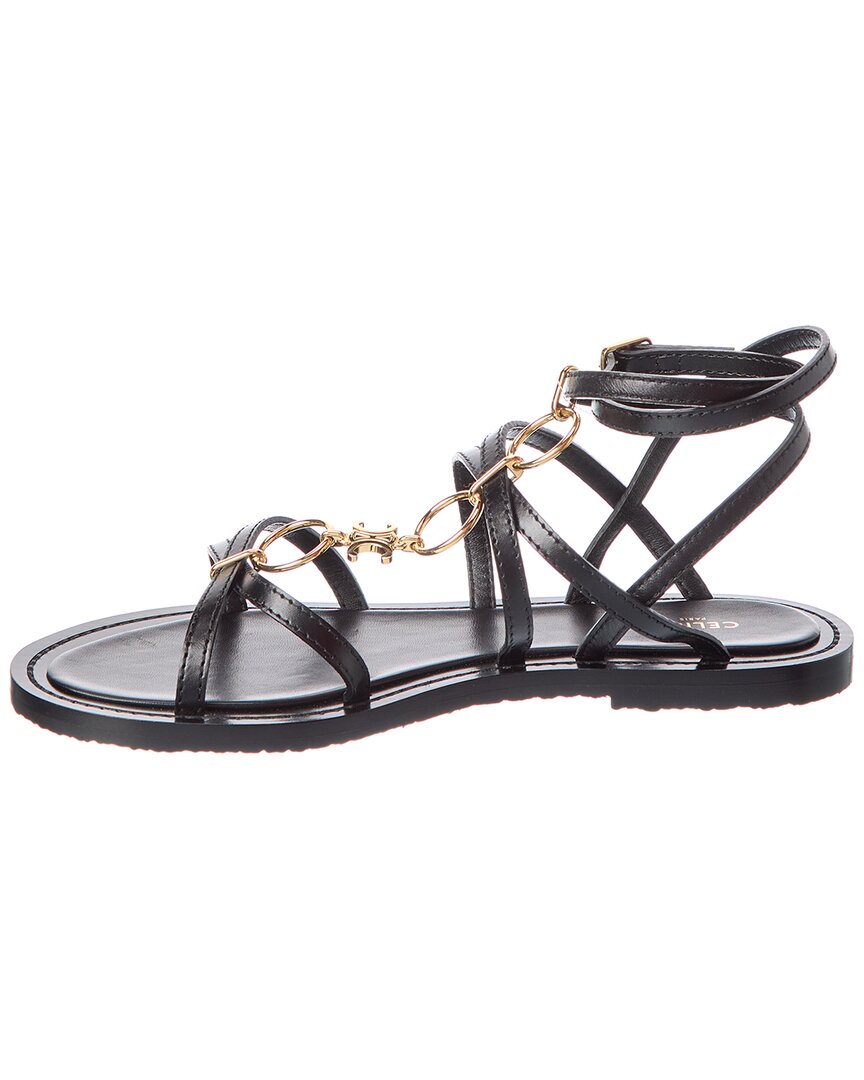 Celine Lympia Strappy Jewel Leather Sandal