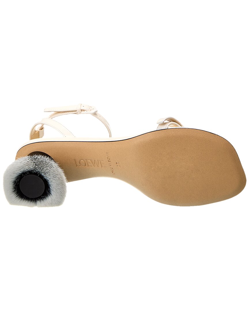 Loewe Petal Brush Leather Sandal