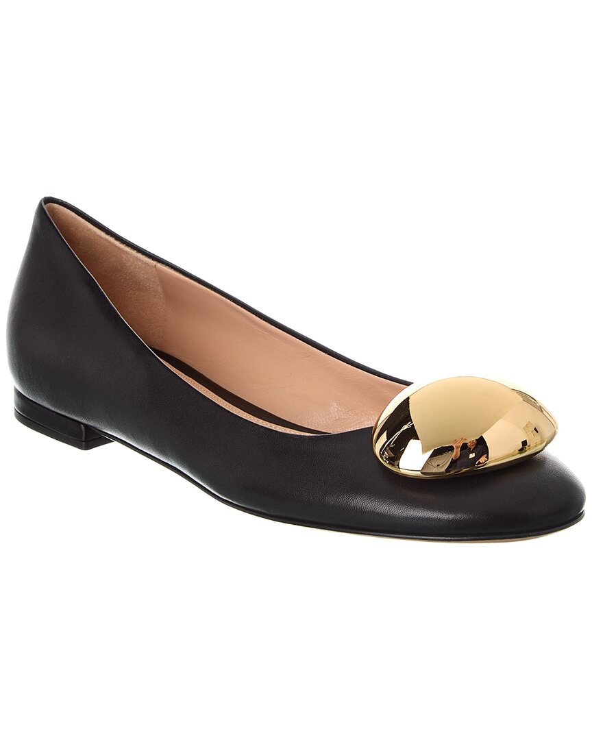 Gianvito Rossi Sphera Leather Flat Black