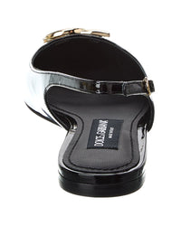 Dolce & Gabbana Dg Logo Leather Slingback Flat