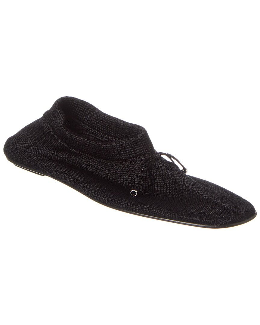 Toteme Knit Ballerina Flat Black