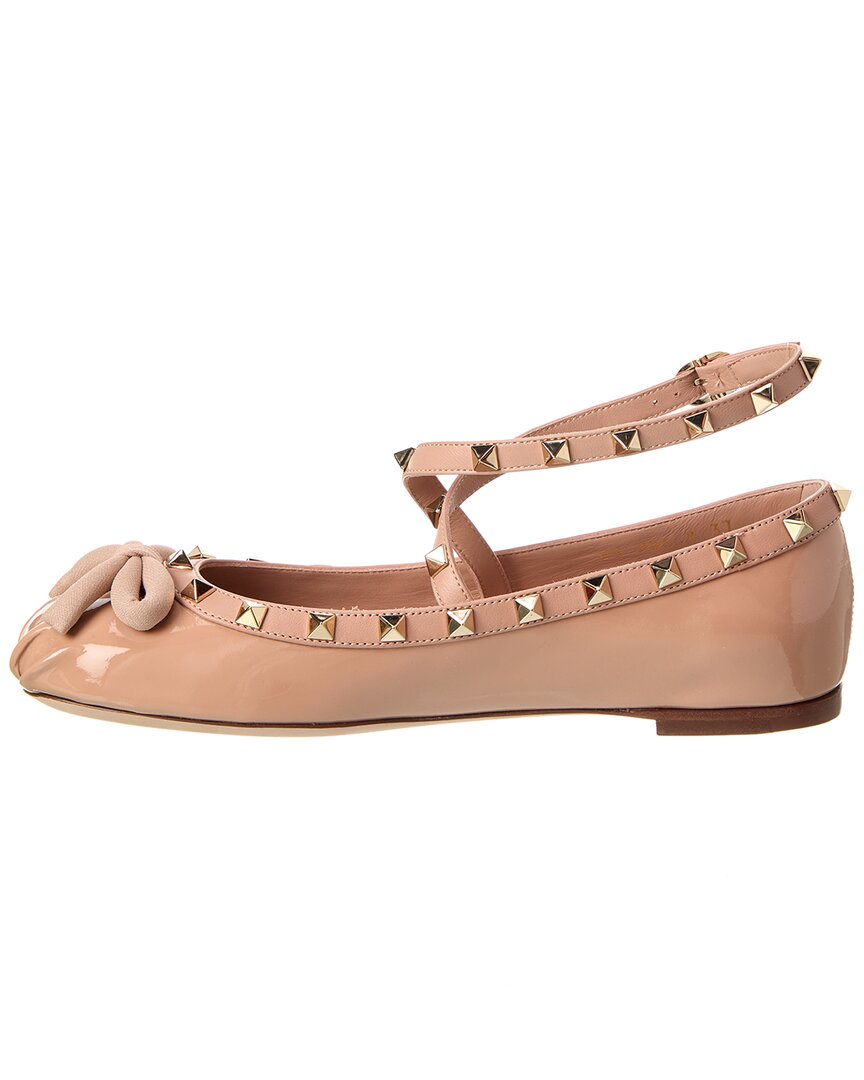Valentino Rockstud Patent Ballerina Flat