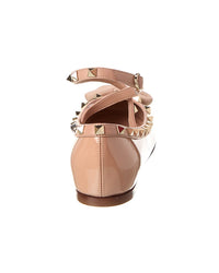 Valentino Rockstud Patent Ballerina Flat