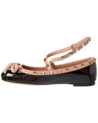 Valentino Rockstud Patent Ballerina Flat