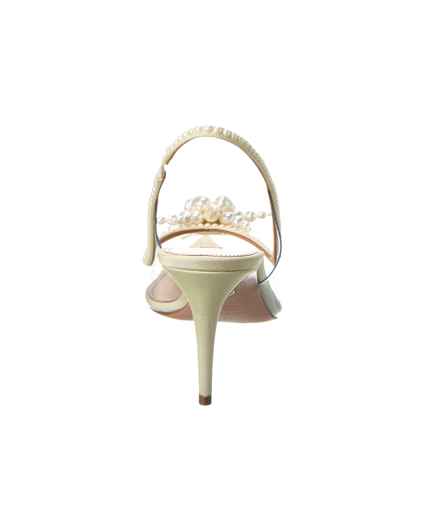 Aquazzura Vendome 75 Grosgrain & Vinyl Slingback Pump