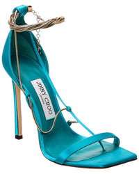 Jimmy Choo Odessa 110 Satin Sandal Blue