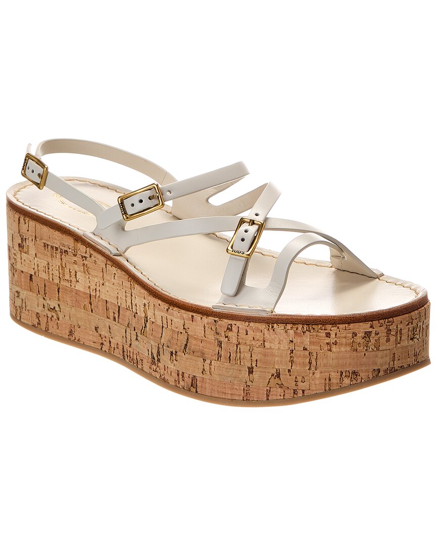 Tod’S Leather Wedge Sandal