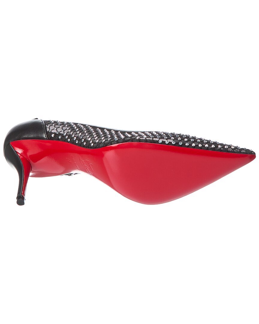 Christian Louboutin Apostropha 80 Mesh & Leather Pump