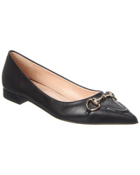 Gucci Horsebit Leather Ballerina Flat Black 36