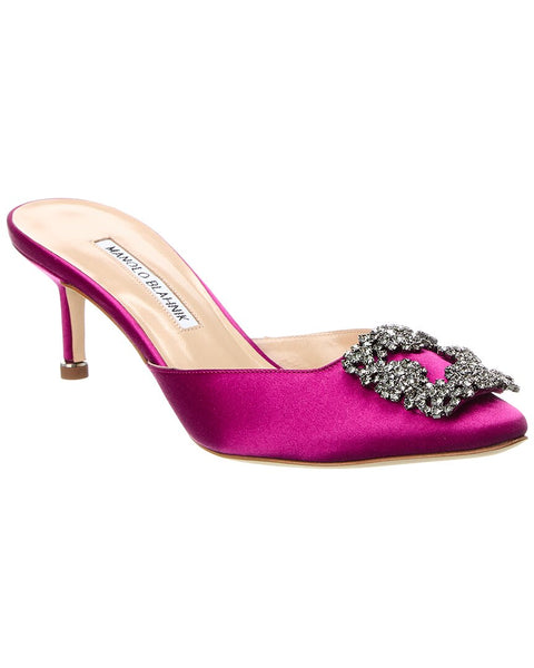 Manolo Blahnik Hangisimu 50 Satin Mule – Bluefly