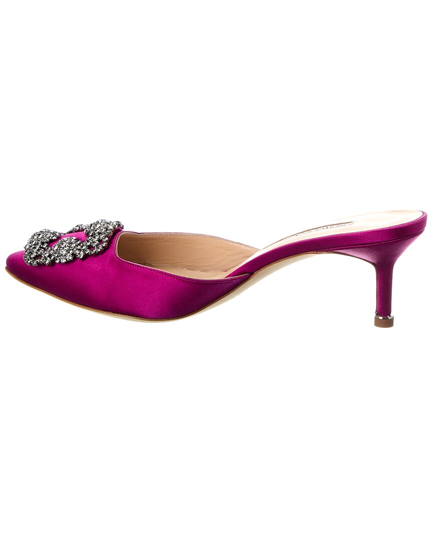 Manolo Blahnik Hangisimu 50 Satin Mule – Bluefly