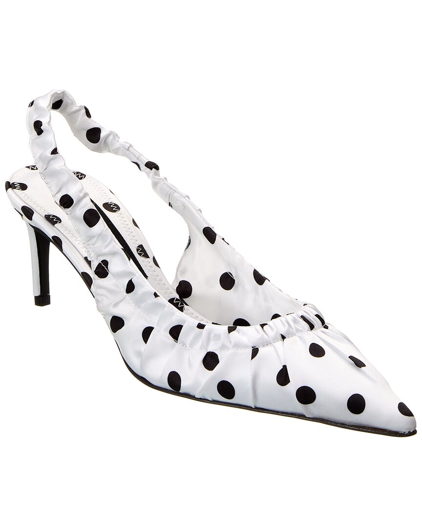 Dolce & Gabbana Satin Slingback Pump White