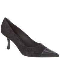 Ferragamo Marty Jacquard & Leather Pump Black