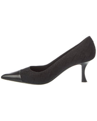 Ferragamo Marty Jacquard & Leather Pump