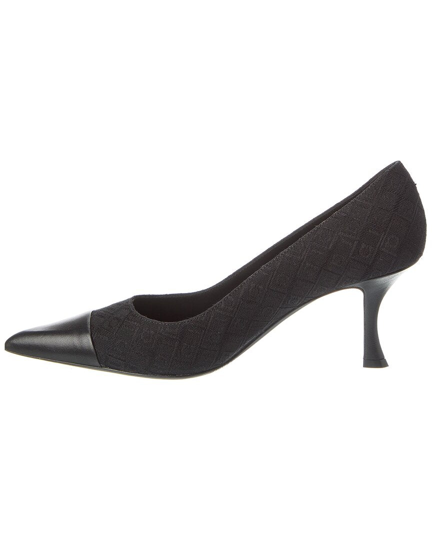 Ferragamo Marty Jacquard & Leather Pump