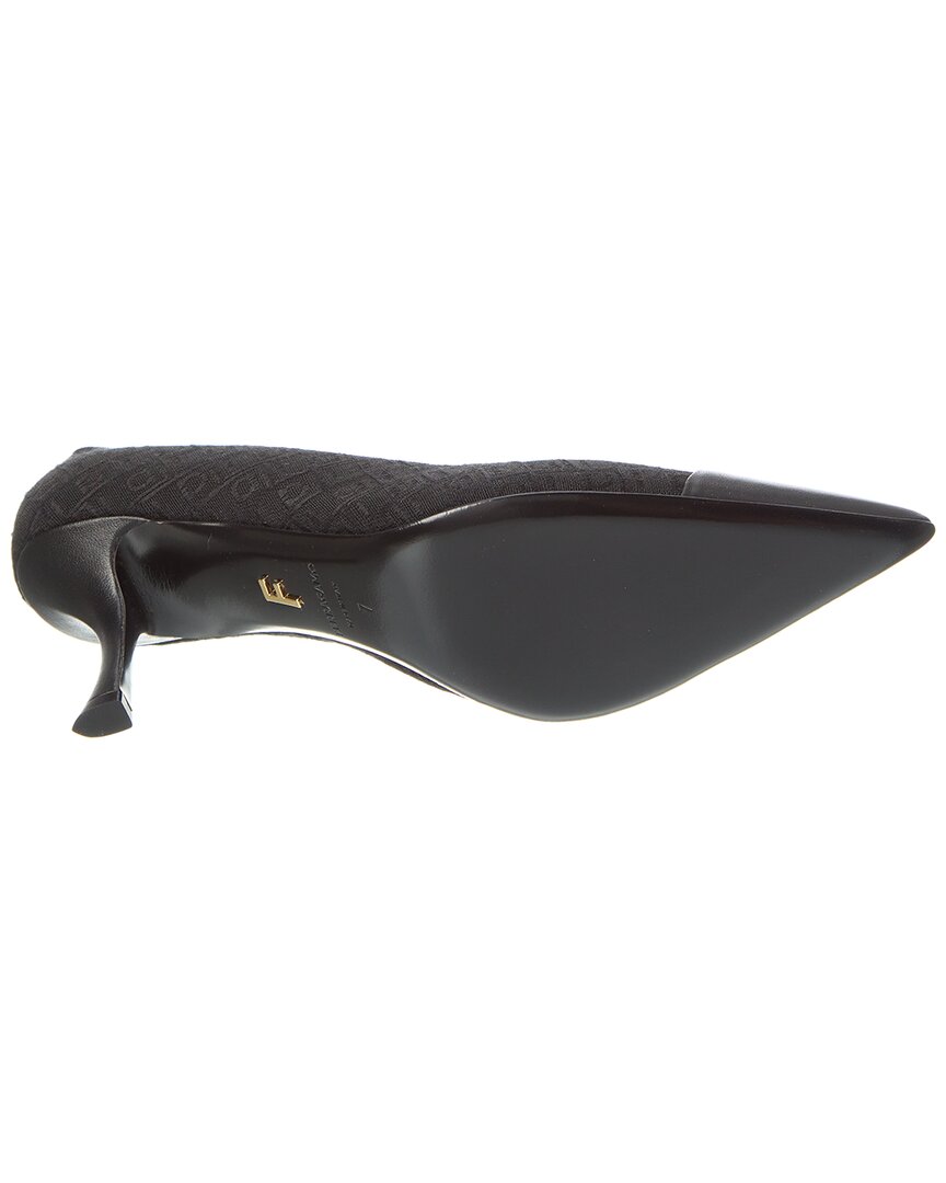 Ferragamo Marty Jacquard & Leather Pump